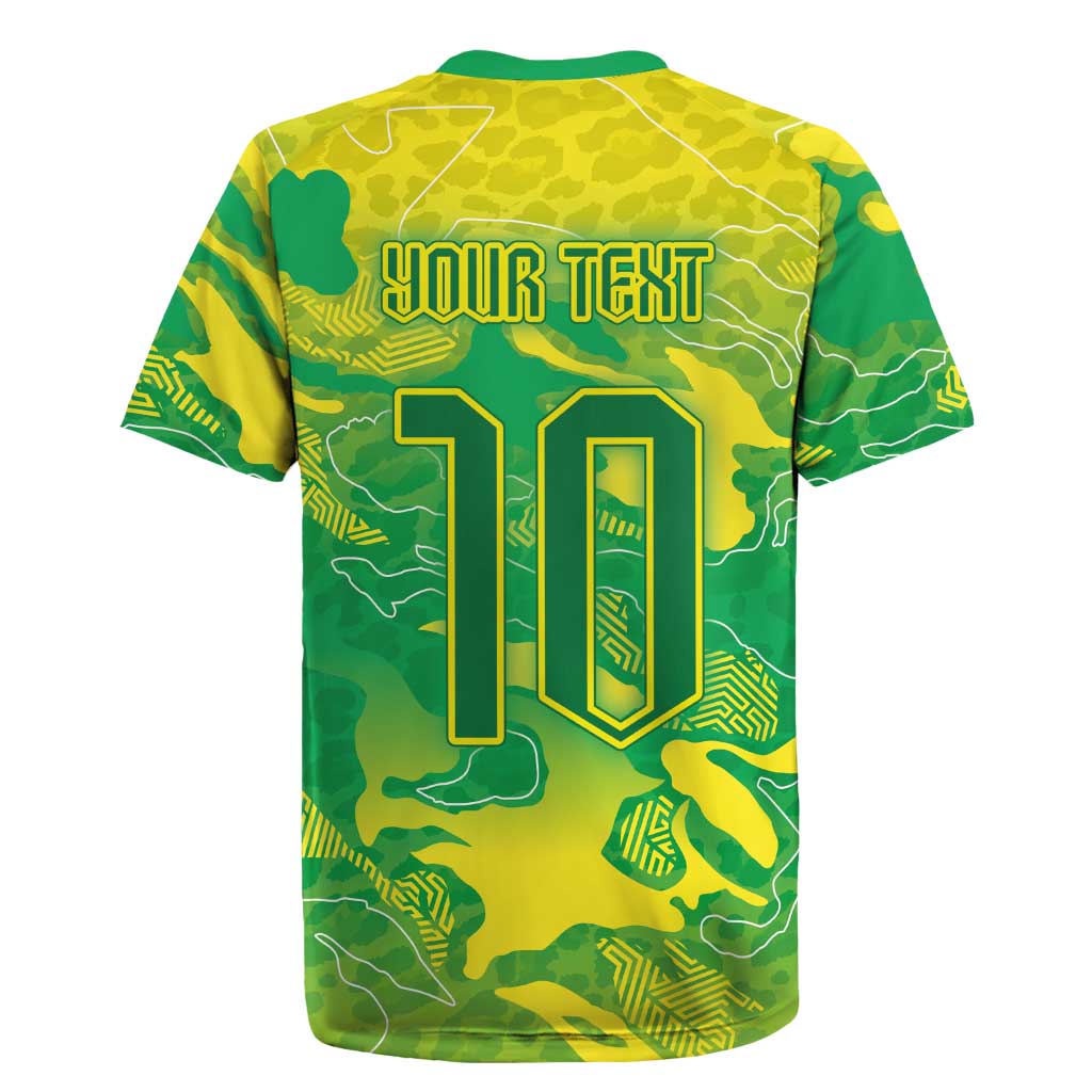 Custom Brazil National Football Rugby Jersey South American Wild Nature Sporty Style - Wonder Print Shop