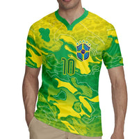 Custom Brazil National Football Rugby Jersey South American Wild Nature Sporty Style - Wonder Print Shop