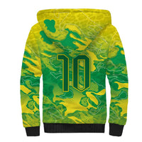 Custom Brazil National Football Sherpa Hoodie South American Wild Nature Sporty Style - Wonder Print Shop