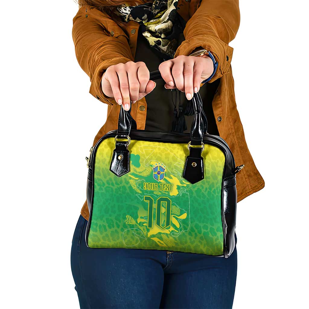 Custom Brazil National Football Shoulder Handbag South American Wild Nature Sporty Style - Wonder Print Shop