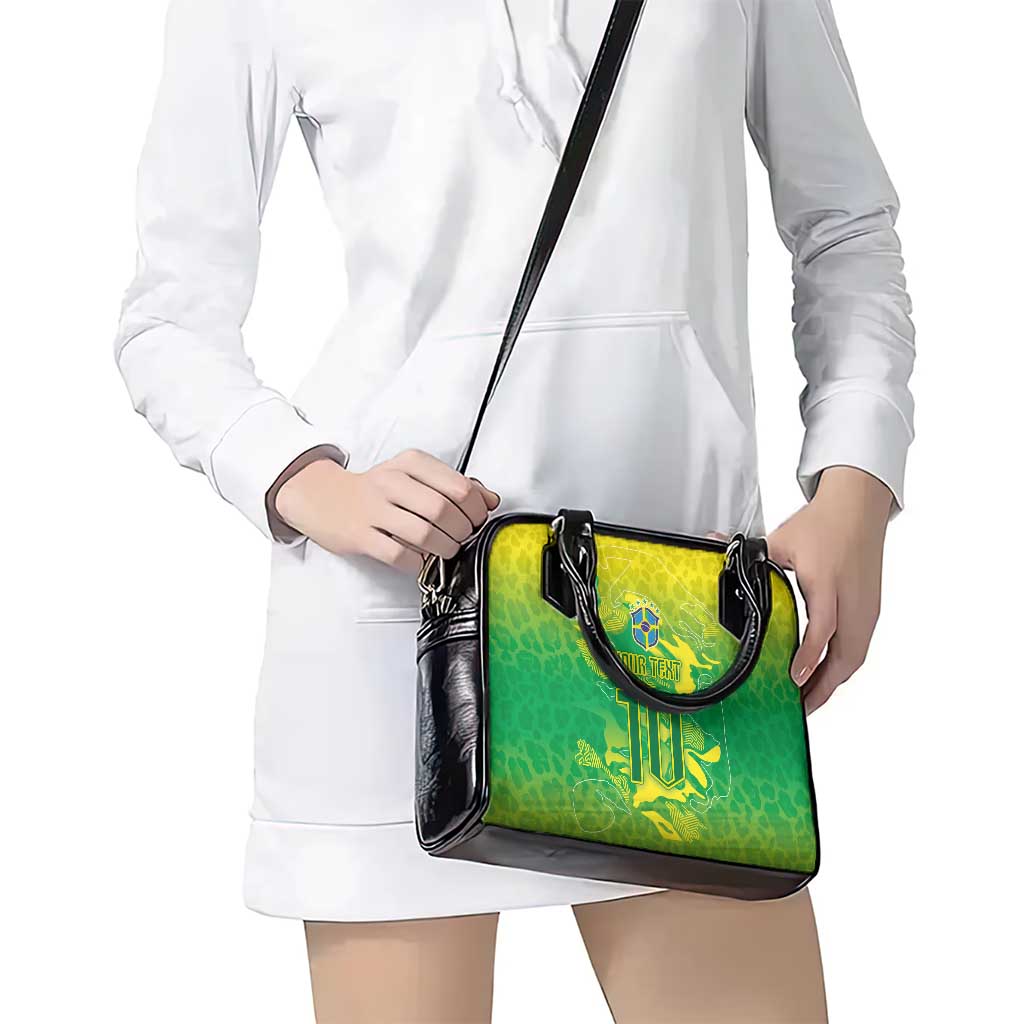 Custom Brazil National Football Shoulder Handbag South American Wild Nature Sporty Style - Wonder Print Shop