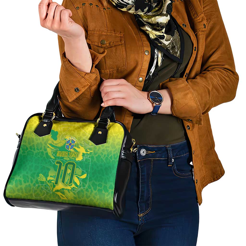 Custom Brazil National Football Shoulder Handbag South American Wild Nature Sporty Style - Wonder Print Shop