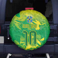 Custom Brazil National Football Spare Tire Cover South American Wild Nature Sporty Style - Wonder Print Shop