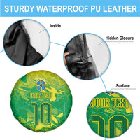 Custom Brazil National Football Spare Tire Cover South American Wild Nature Sporty Style - Wonder Print Shop