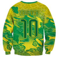 Custom Brazil National Football Sweatshirt South American Wild Nature Sporty Style - Wonder Print Shop
