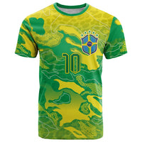 Custom Brazil National Football T Shirt South American Wild Nature Sporty Style - Wonder Print Shop