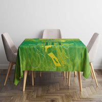 Custom Brazil National Football Tablecloth South American Wild Nature Sporty Style - Wonder Print Shop