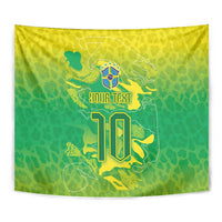 Custom Brazil National Football Tapestry South American Wild Nature Sporty Style - Wonder Print Shop