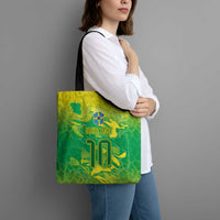 Custom Brazil National Football Tote Bag South American Wild Nature Sporty Style - Wonder Print Shop