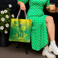 Custom Brazil National Football Tote Bag South American Wild Nature Sporty Style - Wonder Print Shop