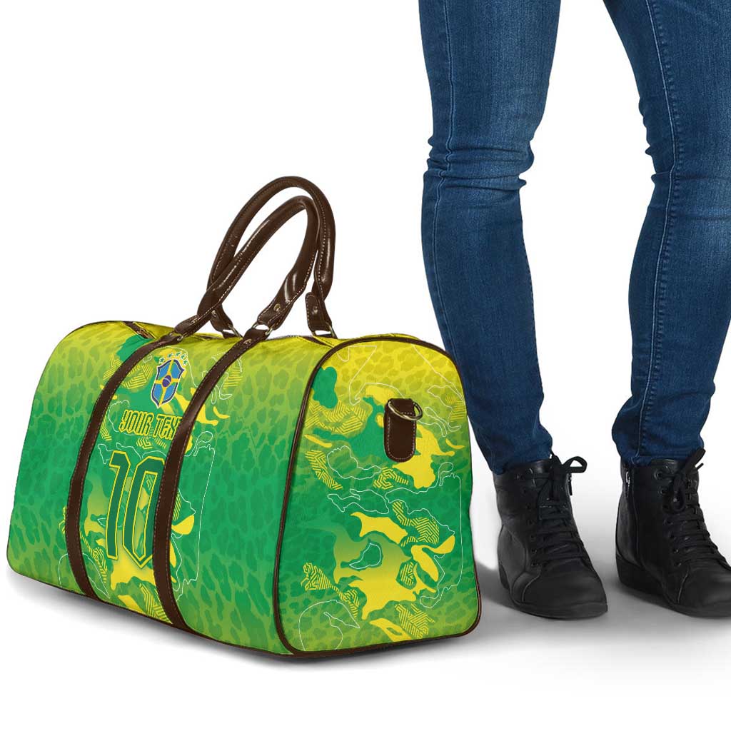 Custom Brazil National Football Travel Bag South American Wild Nature Sporty Style - Wonder Print Shop