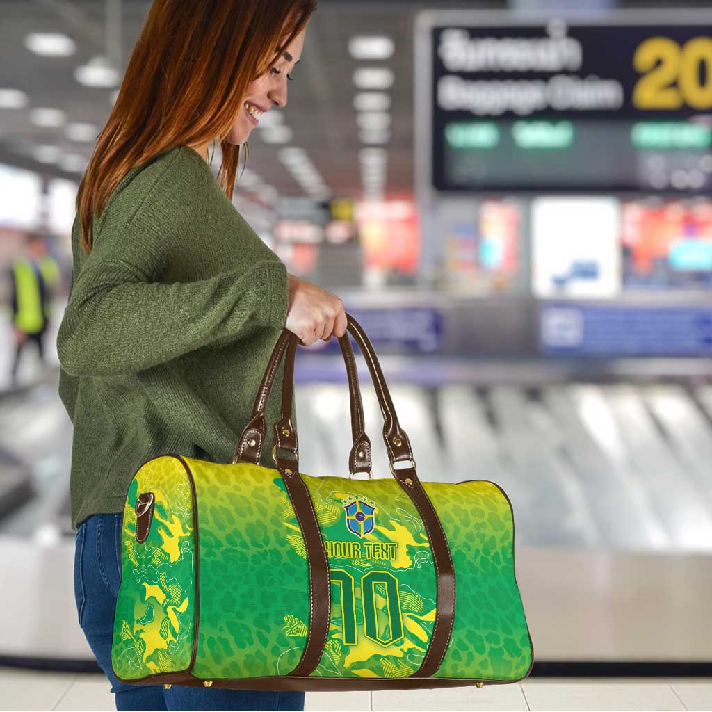 Custom Brazil National Football Travel Bag South American Wild Nature Sporty Style - Wonder Print Shop