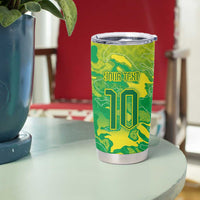 Custom Brazil National Football Tumbler Cup South American Wild Nature Sporty Style - Wonder Print Shop