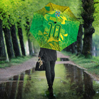 Custom Brazil National Football Umbrella South American Wild Nature Sporty Style - Wonder Print Shop