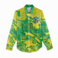 Custom Brazil National Football Women Casual Shirt South American Wild Nature Sporty Style - Wonder Print Shop