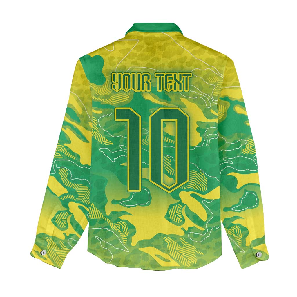Custom Brazil National Football Women Casual Shirt South American Wild Nature Sporty Style - Wonder Print Shop