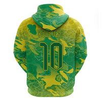 Custom Brazil National Football Zip Hoodie South American Wild Nature Sporty Style - Wonder Print Shop
