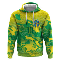 Custom Brazil National Football Zip Hoodie South American Wild Nature Sporty Style - Wonder Print Shop