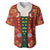 Norwegian Male Bunad Baseball Jersey with Rosemaling Folk Art Red Color - Wonder Print Shop