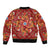 Norwegian Male Bunad Bomber Jacket with Rosemaling Folk Art Red Color - Wonder Print Shop
