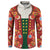 Norwegian Male Bunad Button Sweatshirt with Rosemaling Folk Art Red Color - Wonder Print Shop
