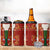 Norwegian Male Bunad 4 in 1 Can Cooler Tumbler with Rosemaling Folk Art Red Color - Wonder Print Shop