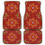Norwegian Male Bunad Car Mats with Rosemaling Folk Art Red Color - Wonder Print Shop