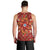 Norwegian Male Bunad Men Tank Top with Rosemaling Folk Art Red Color - Wonder Print Shop