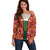Norwegian Male Bunad Off Shoulder Sweater with Rosemaling Folk Art Red Color - Wonder Print Shop