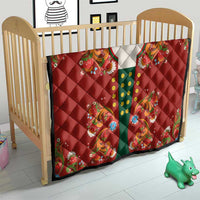 Norwegian Male Bunad Quilt with Rosemaling Folk Art Red Color - Wonder Print Shop