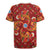 Norwegian Male Bunad Rugby Jersey with Rosemaling Folk Art Red Color - Wonder Print Shop