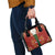 Norwegian Male Bunad Shoulder Handbag with Rosemaling Folk Art Red Color - Wonder Print Shop