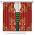 Norwegian Male Bunad Shower Curtain with Rosemaling Folk Art Red Color - Wonder Print Shop