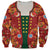 Norwegian Male Bunad Sweatshirt with Rosemaling Folk Art Red Color - Wonder Print Shop