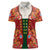 Norwegian Male Bunad Women Polo Shirt with Rosemaling Folk Art Red Color - Wonder Print Shop