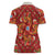 Norwegian Male Bunad Women Polo Shirt with Rosemaling Folk Art Red Color - Wonder Print Shop