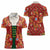 Norwegian Male Bunad Women Polo Shirt with Rosemaling Folk Art Red Color - Wonder Print Shop