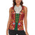 Norwegian Male Bunad Women Sleeveless Polo Shirt with Rosemaling Folk Art Red Color - Wonder Print Shop