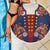 Norwegian Male Bunad Beach Blanket with Rosemaling Folk Art Navy Color - Wonder Print Shop