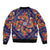 Norwegian Male Bunad Bomber Jacket with Rosemaling Folk Art Navy Color - Wonder Print Shop