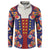 Norwegian Male Bunad Button Sweatshirt with Rosemaling Folk Art Navy Color - Wonder Print Shop