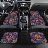 Norwegian Male Bunad Car Mats with Rosemaling Folk Art Navy Color - Wonder Print Shop