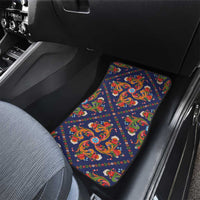 Norwegian Male Bunad Car Mats with Rosemaling Folk Art Navy Color - Wonder Print Shop