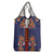 Norwegian Male Bunad Grocery Bag with Rosemaling Folk Art Navy Color - Wonder Print Shop