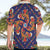 Norwegian Male Bunad Hawaiian Shirt with Rosemaling Folk Art Navy Color - Wonder Print Shop