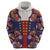 Norwegian Male Bunad Hoodie with Rosemaling Folk Art Navy Color - Wonder Print Shop