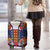 Norwegian Male Bunad Luggage Cover with Rosemaling Folk Art Navy Color - Wonder Print Shop
