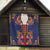 Norwegian Male Bunad Quilt with Rosemaling Folk Art Navy Color - Wonder Print Shop