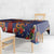 Norwegian Male Bunad Tablecloth with Rosemaling Folk Art Navy Color - Wonder Print Shop