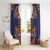 Norwegian Male Bunad Window Curtain with Rosemaling Folk Art Navy Color - Wonder Print Shop